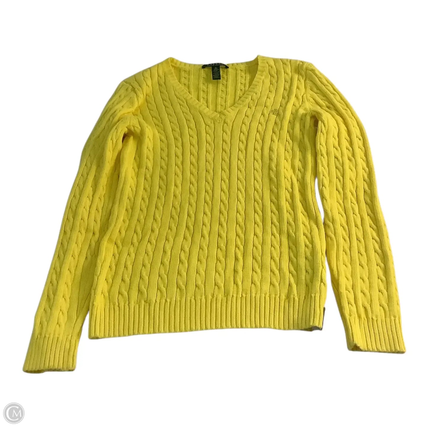 Sweater By Lauren By Ralph Lauren In Yellow, Size: M