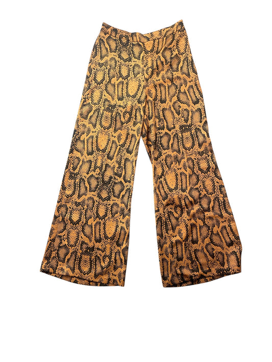 Pants Wide Leg By Zara Women In Snakeskin Print, Size: L