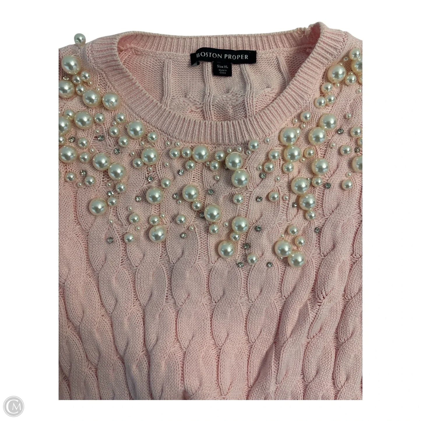 Sweater By Boston Proper In Pink, Size: Xl