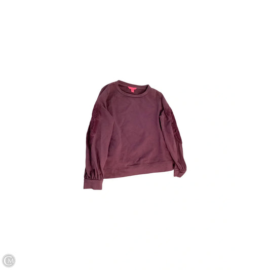 Top Long Sleeve Designer By Lilly Pulitzer In Maroon, Size: M