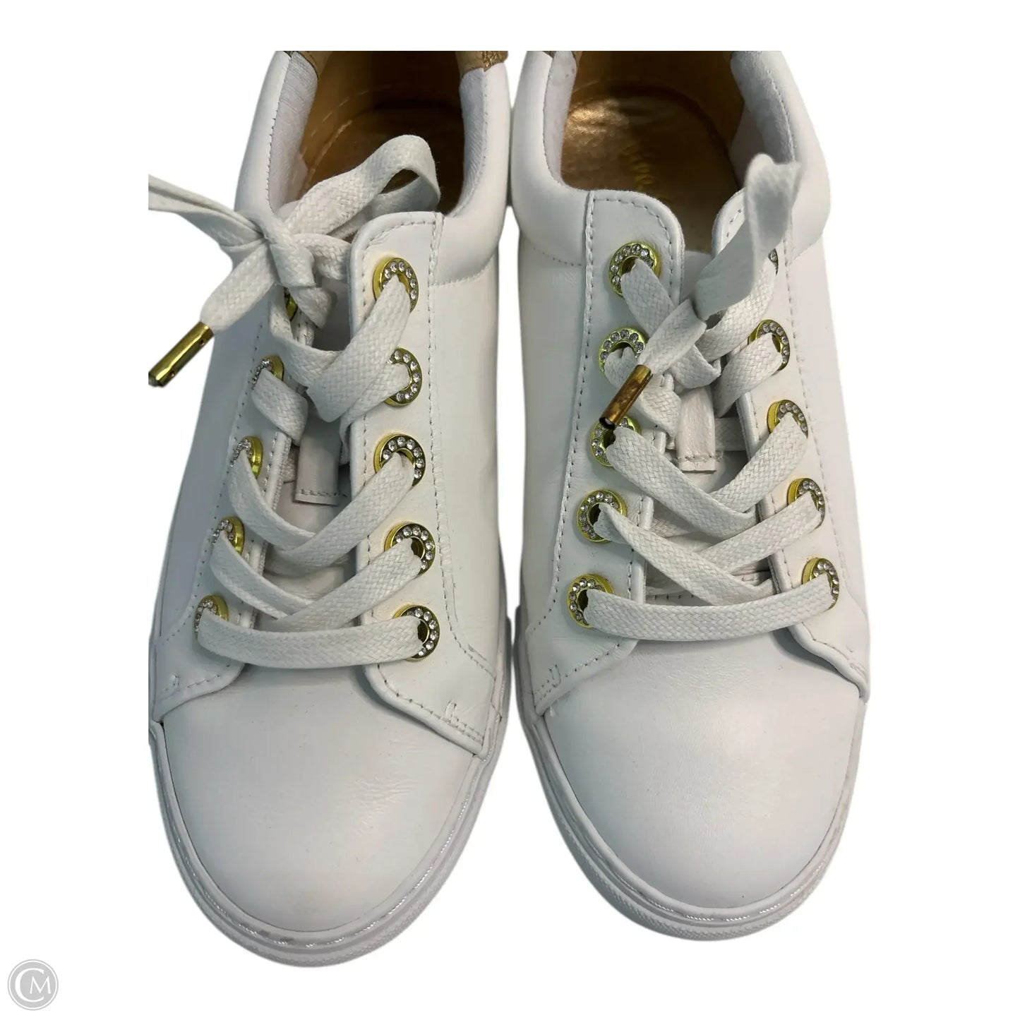 Shoes Designer By Lilly Pulitzer In Gold & White, Size: 9