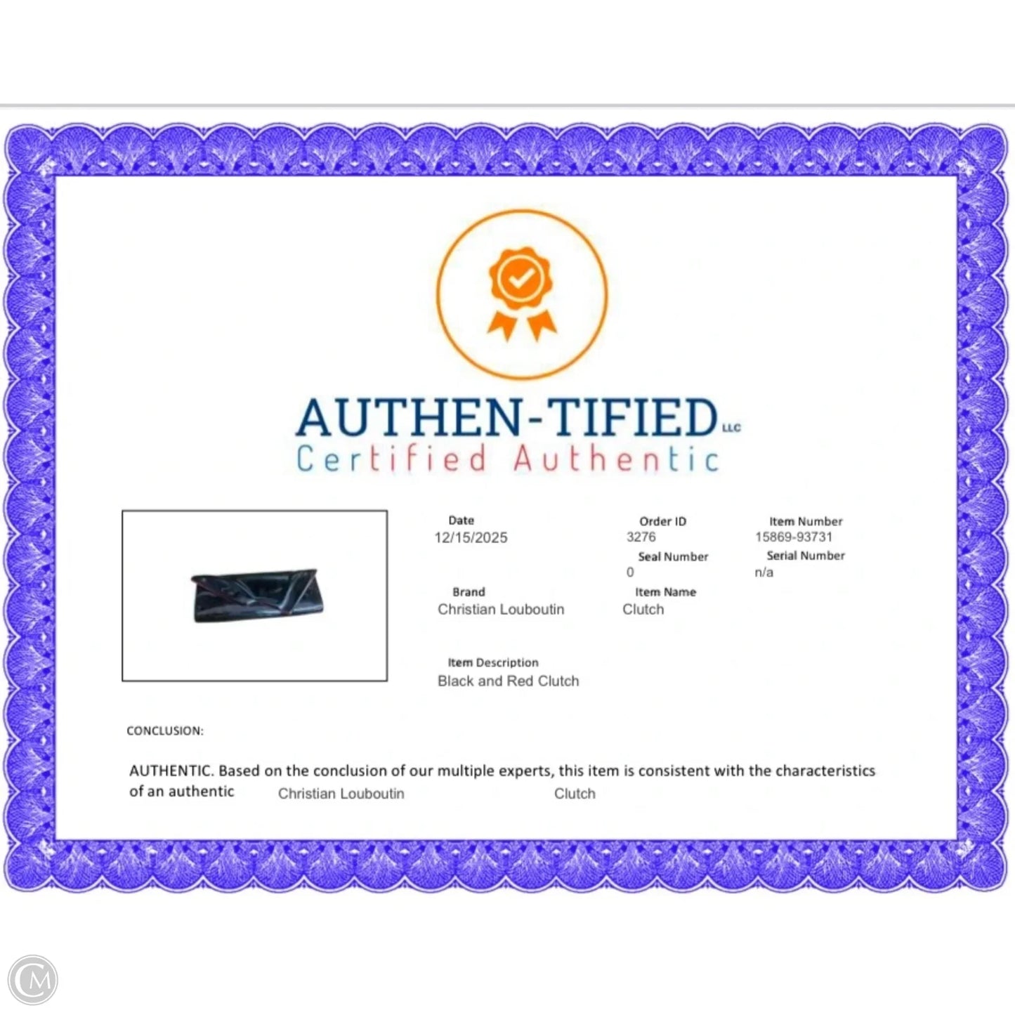 Clutch Luxury Designer By Christian Louboutin, Size: Large