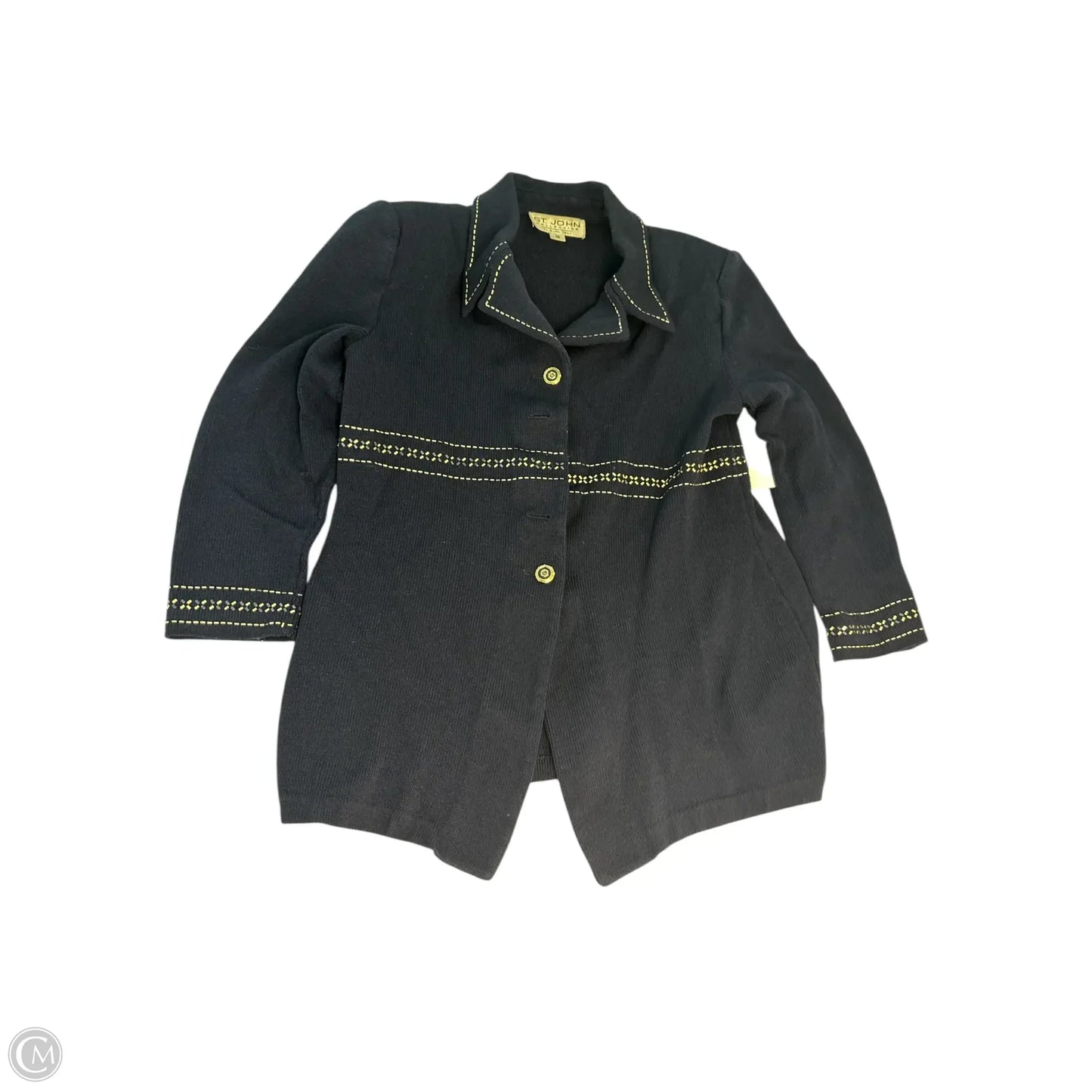 Blazer Luxury Designer By St John Collection In Navy, Size: 10