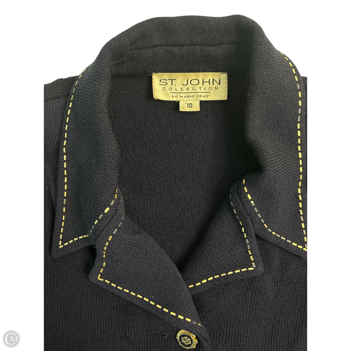 Blazer Luxury Designer By St John Collection In Navy, Size: 10