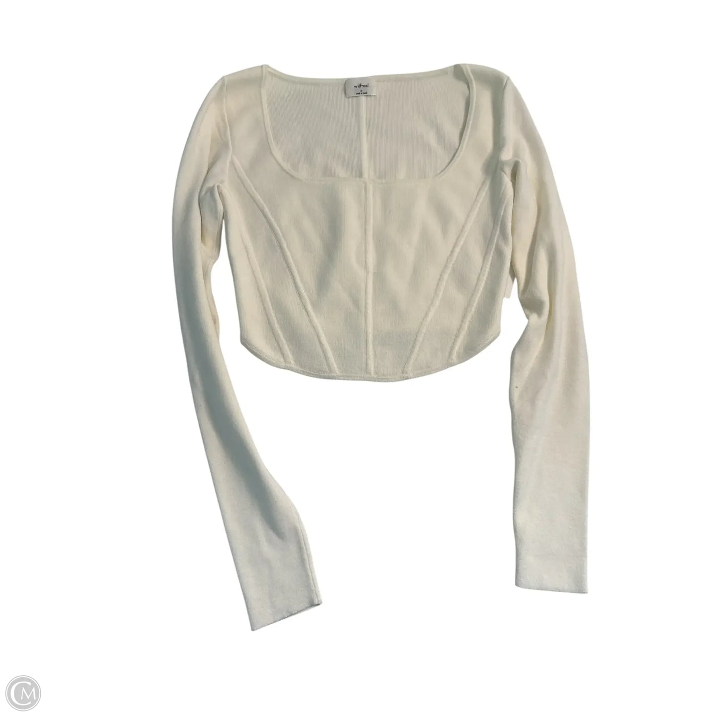 Top Long Sleeve Basic By Wilfred In Cream, Size: M
