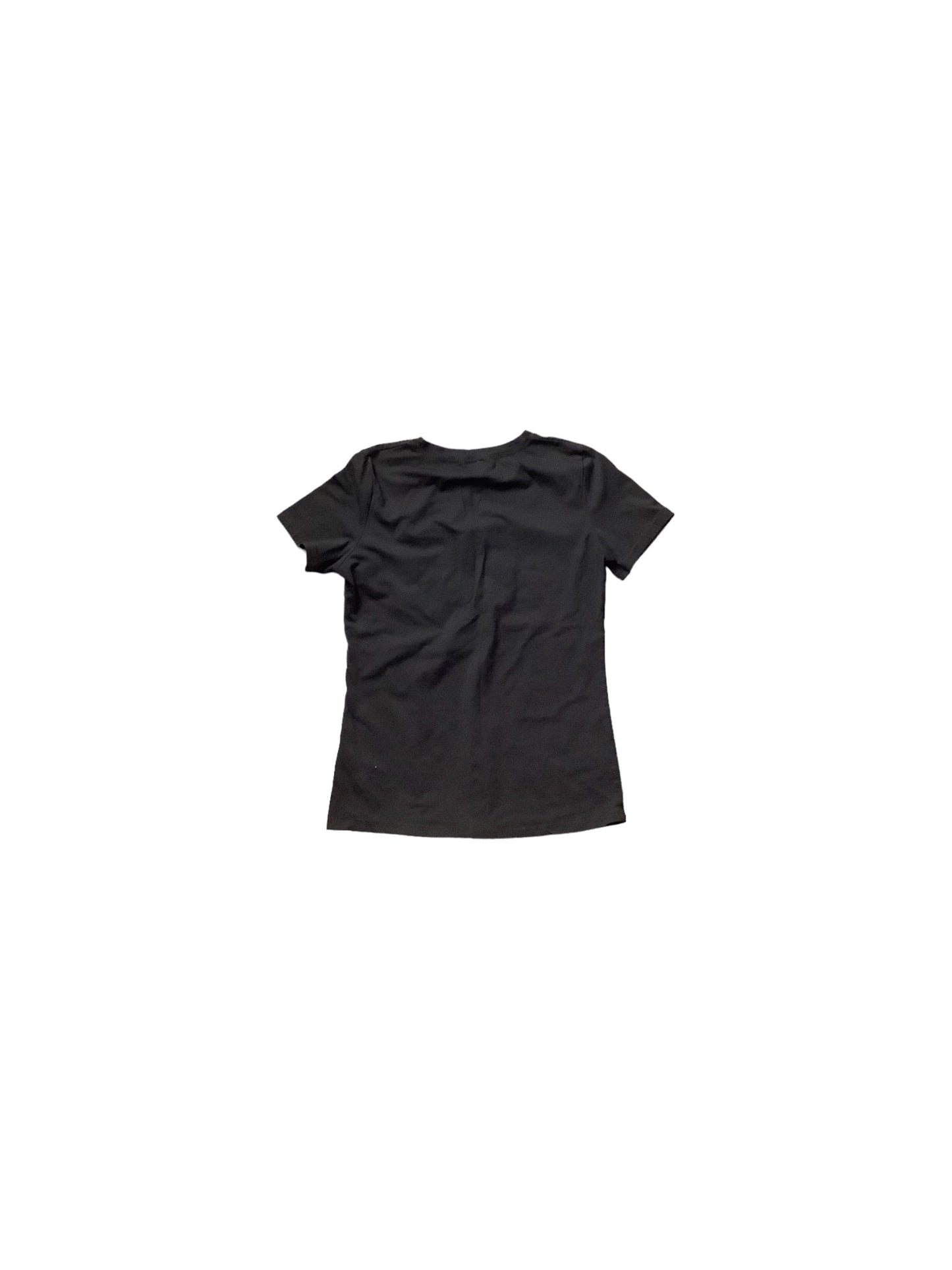 Black Top Short Sleeve Basic Clothes Mentor, Size M
