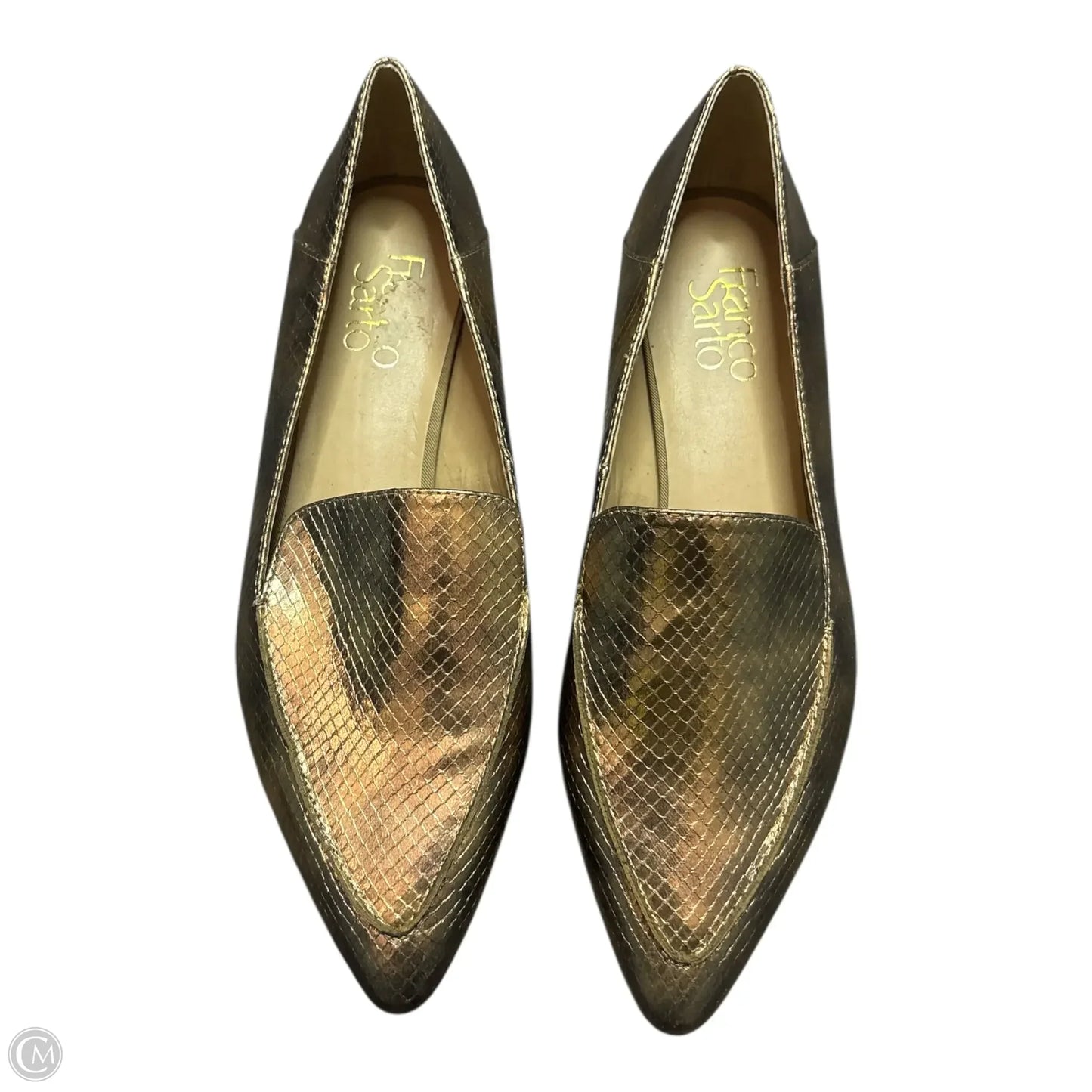 Shoes Flats By Franco Sarto In Gold, Size: 8