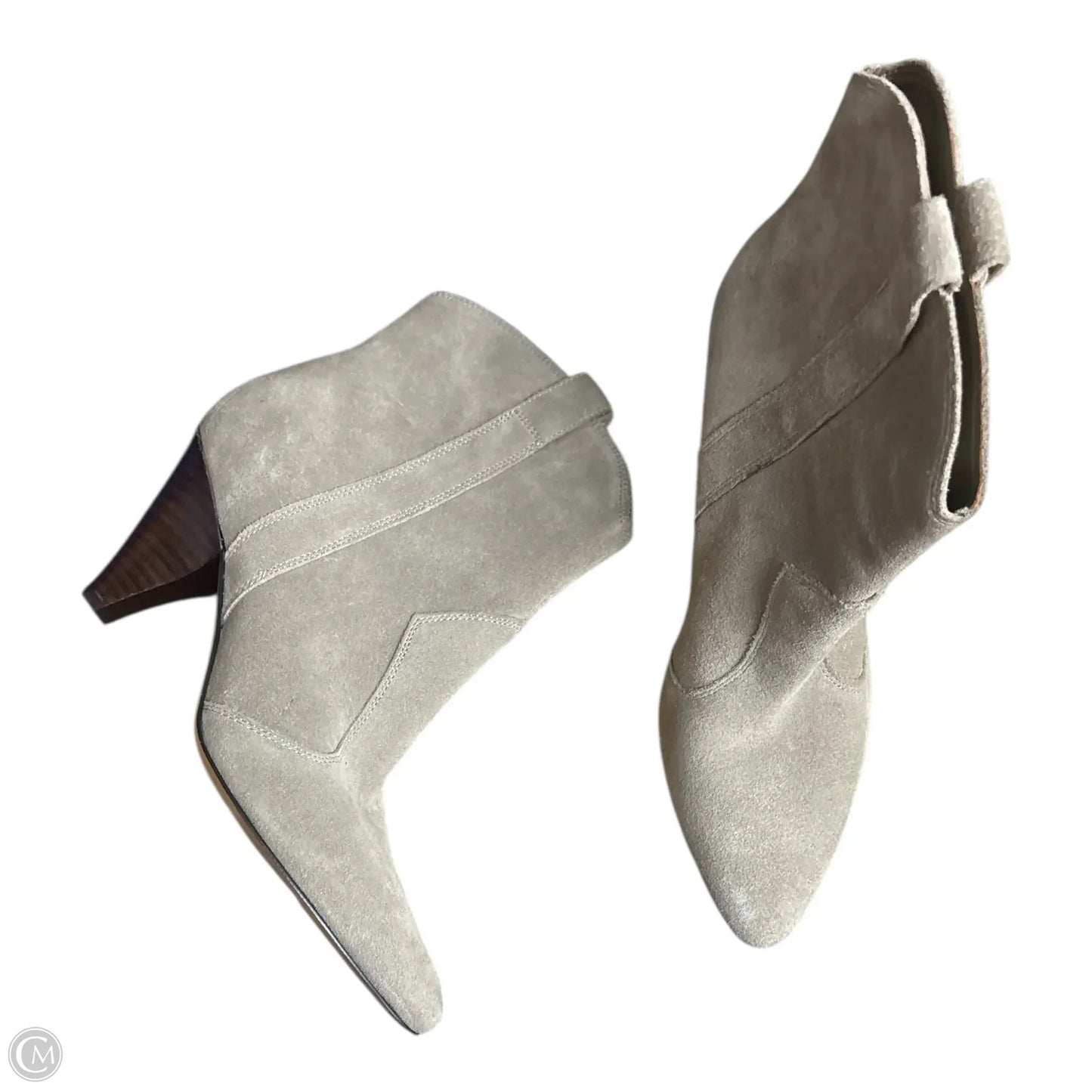 Boots Ankle Heels By Marc Fisher In Tan, Size: 6.5