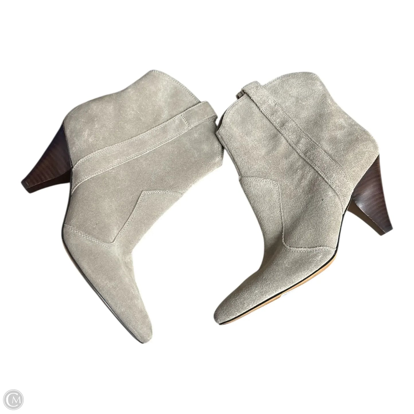 Boots Ankle Heels By Marc Fisher In Tan, Size: 6.5