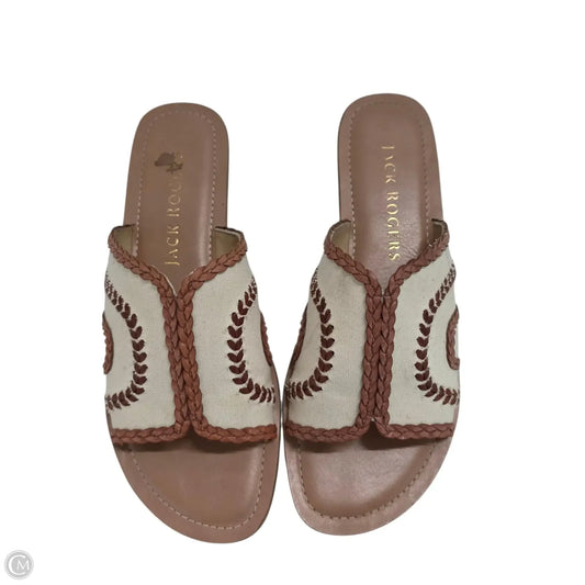 Sandals Flats By Jack Rogers In Tan, Size: 8