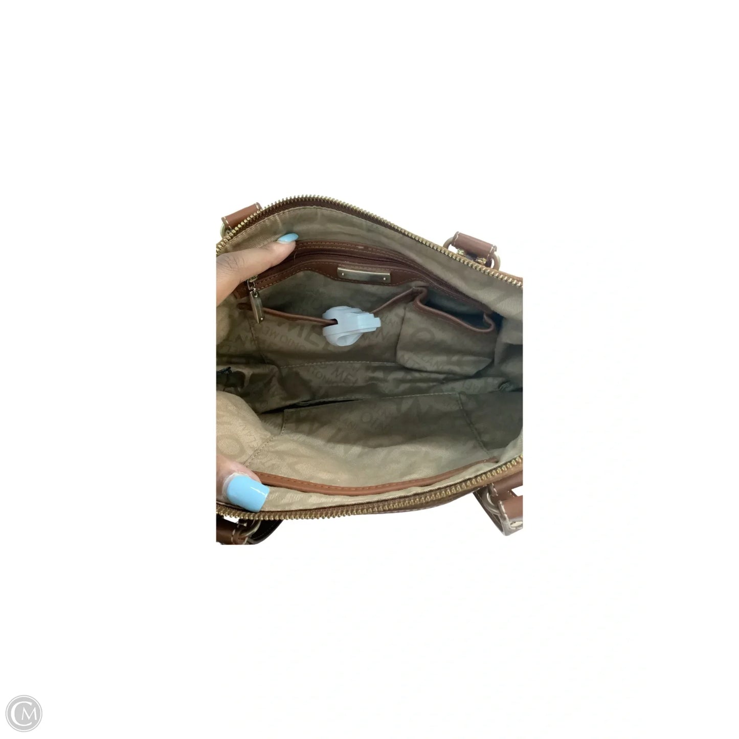 Handbag Leather By Clothes Mentor, Size: Medium