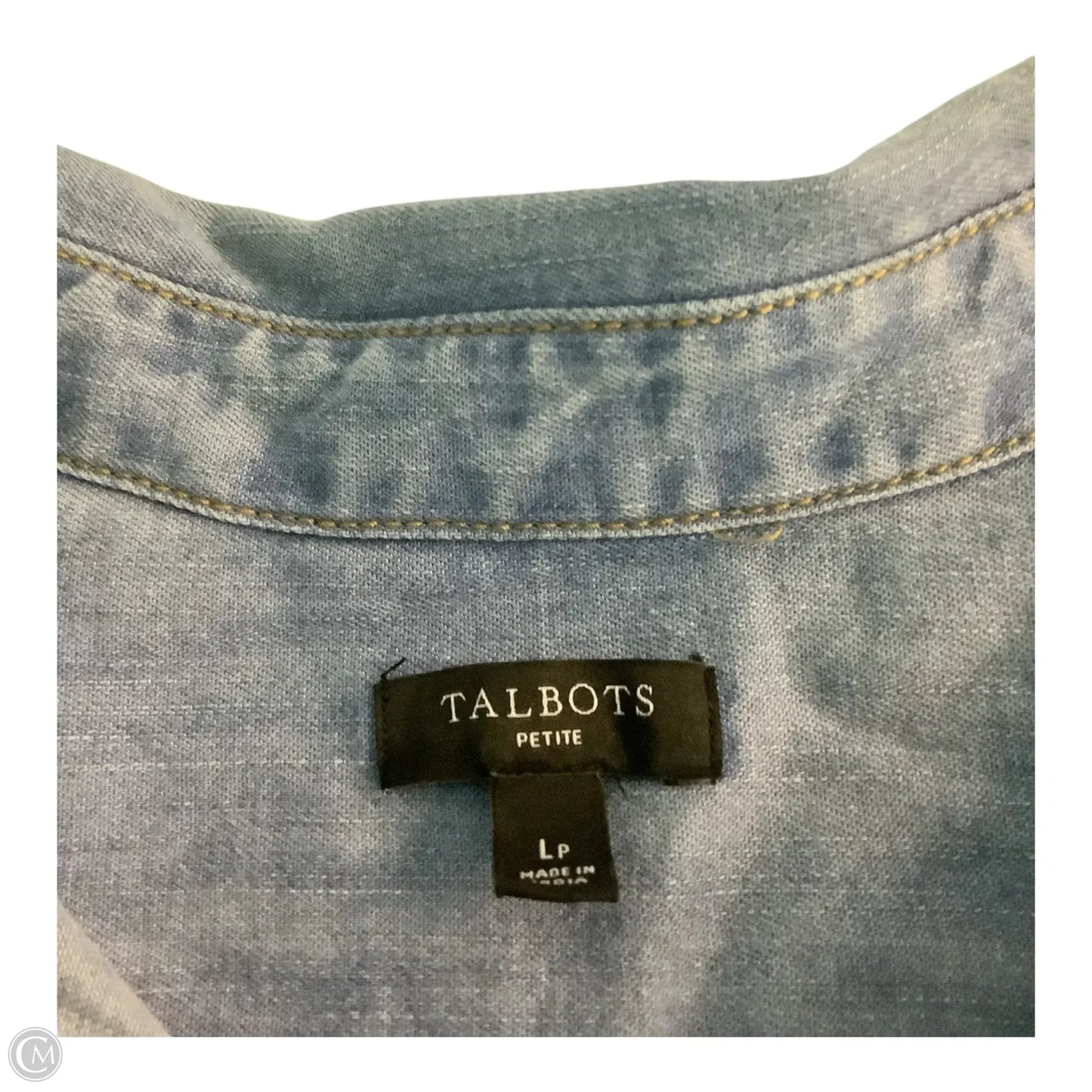 Top Long Sleeve Basic By Talbots In Blue, Size: Lp