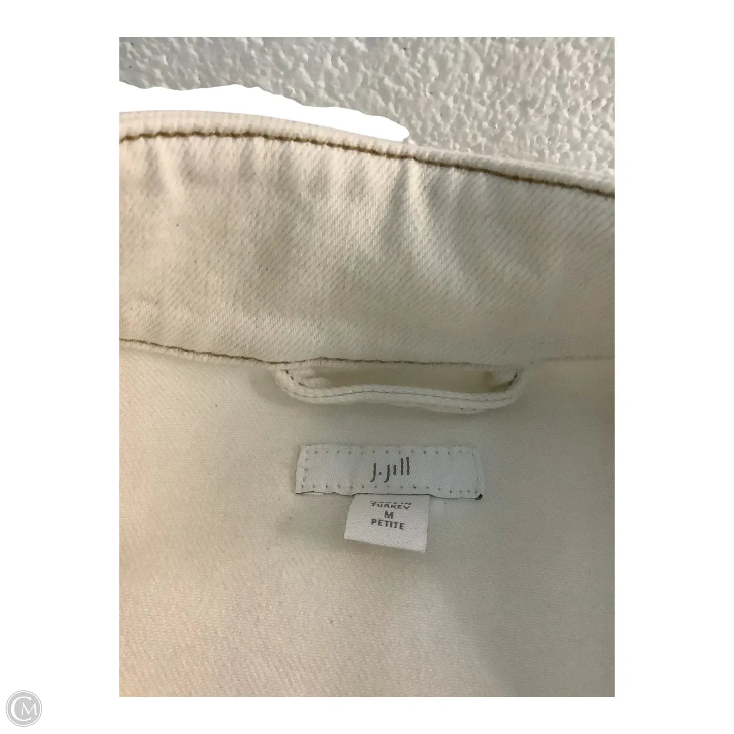Jacket Denim By J. Jill In Cream, Size: Mp