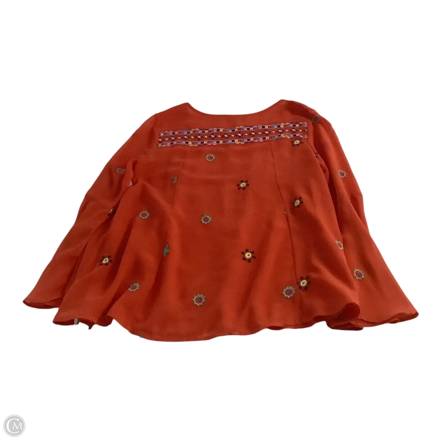 Top Long Sleeve Basic By Desigual In Orange, Size: M