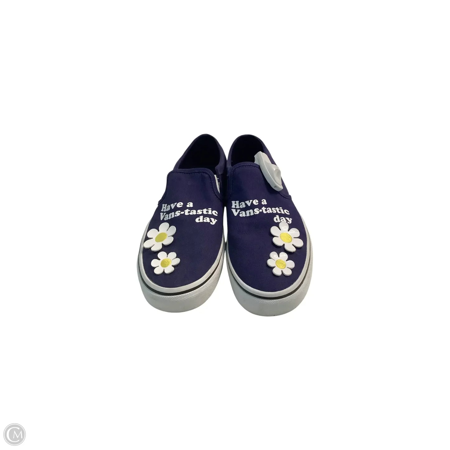 Shoes Flats By Vans In Navy, Size: 9
