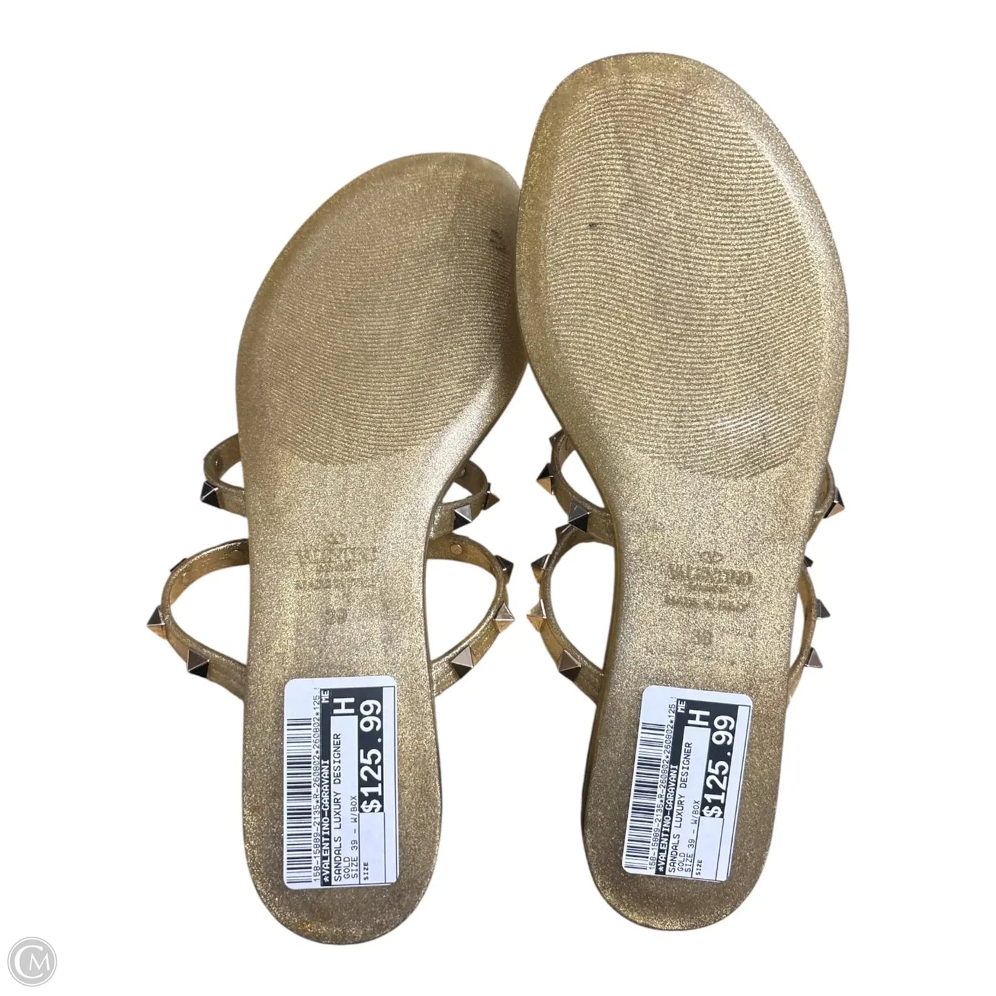 Sandals Luxury Designer By Valentino-garavani In Gold