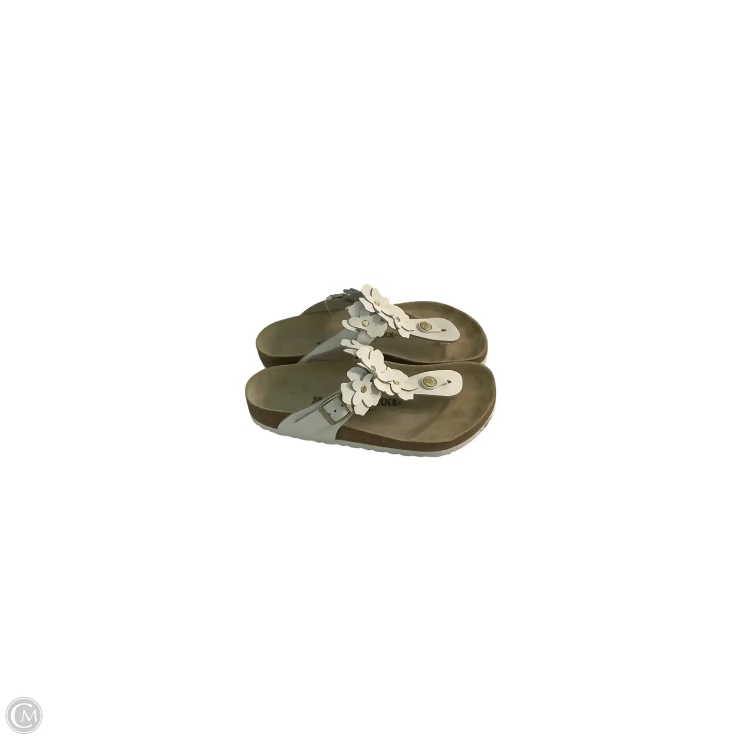 Sandals Flats By Birkenstock In White, Size: 7