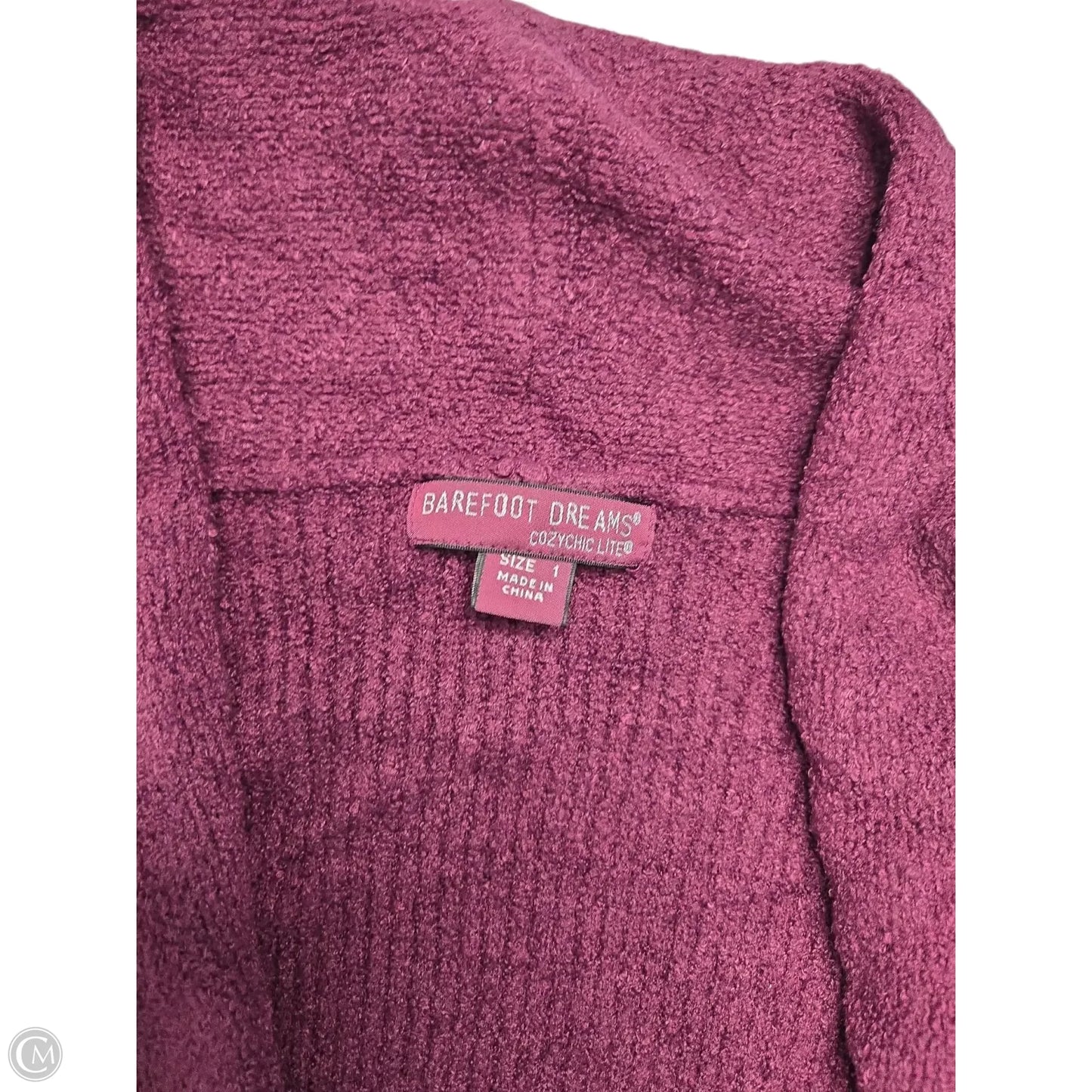 Sweater Cardigan By Barefoot Dreams In Purple, Size: 1x
