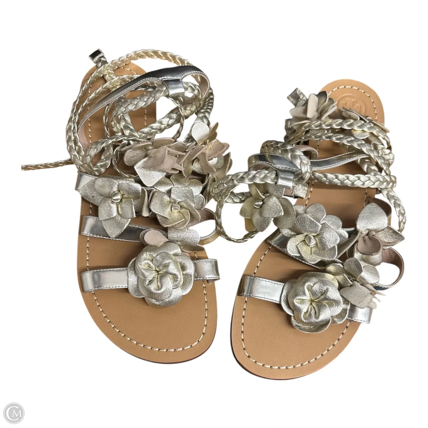 Sandals Designer By Tory Burch In Gold, Size: 8.5