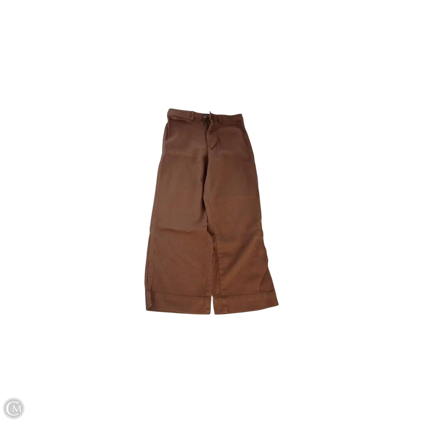 Jeans Wide Leg By Quince In Brown, Size: 10