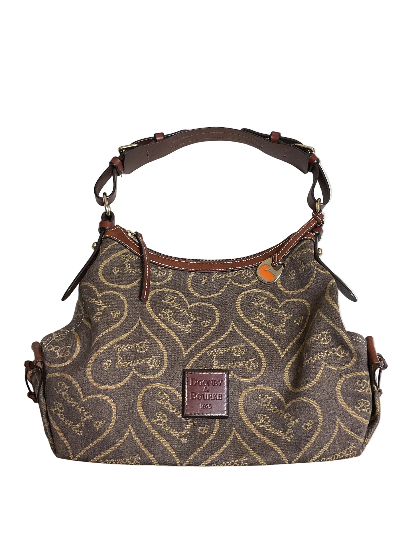 Handbag Designer By Dooney And Bourke In Brown, Size:Medium