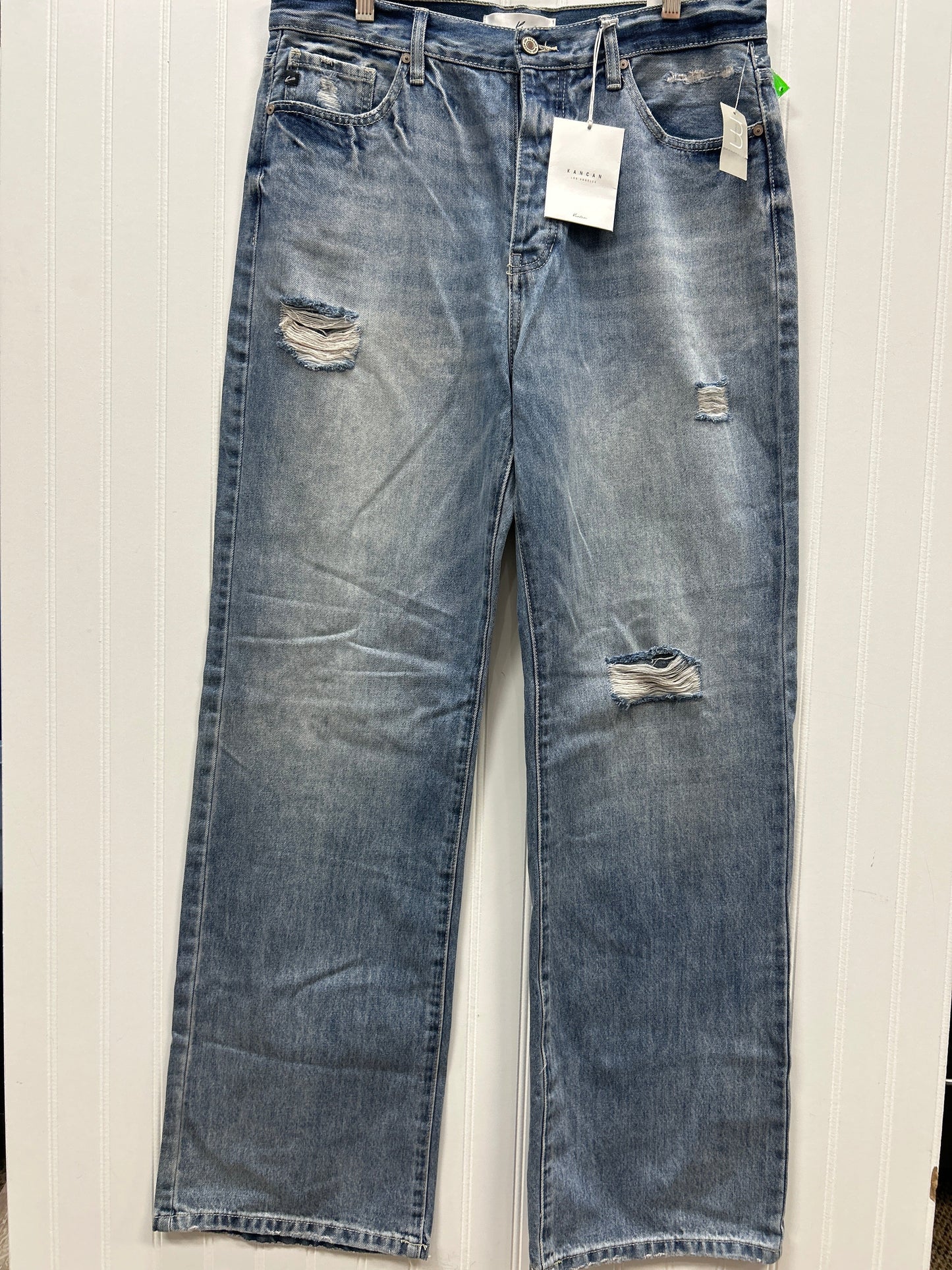 Jeans Wide Leg By Kancan In Blue Denim, Size:10 NWT