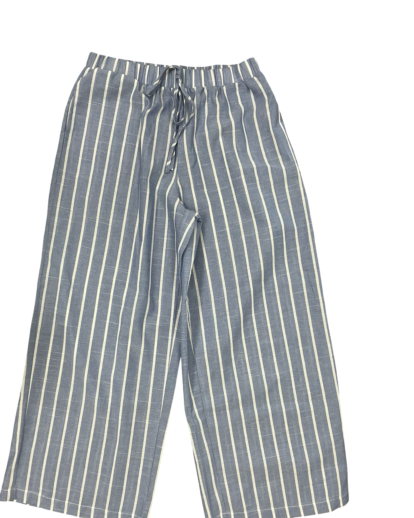 Pants Wide Leg By Clothes Mentor In Blue & White, Size:Xl