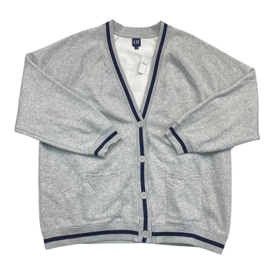 Sweater Cardigan By Gap In Grey, Size:Xl