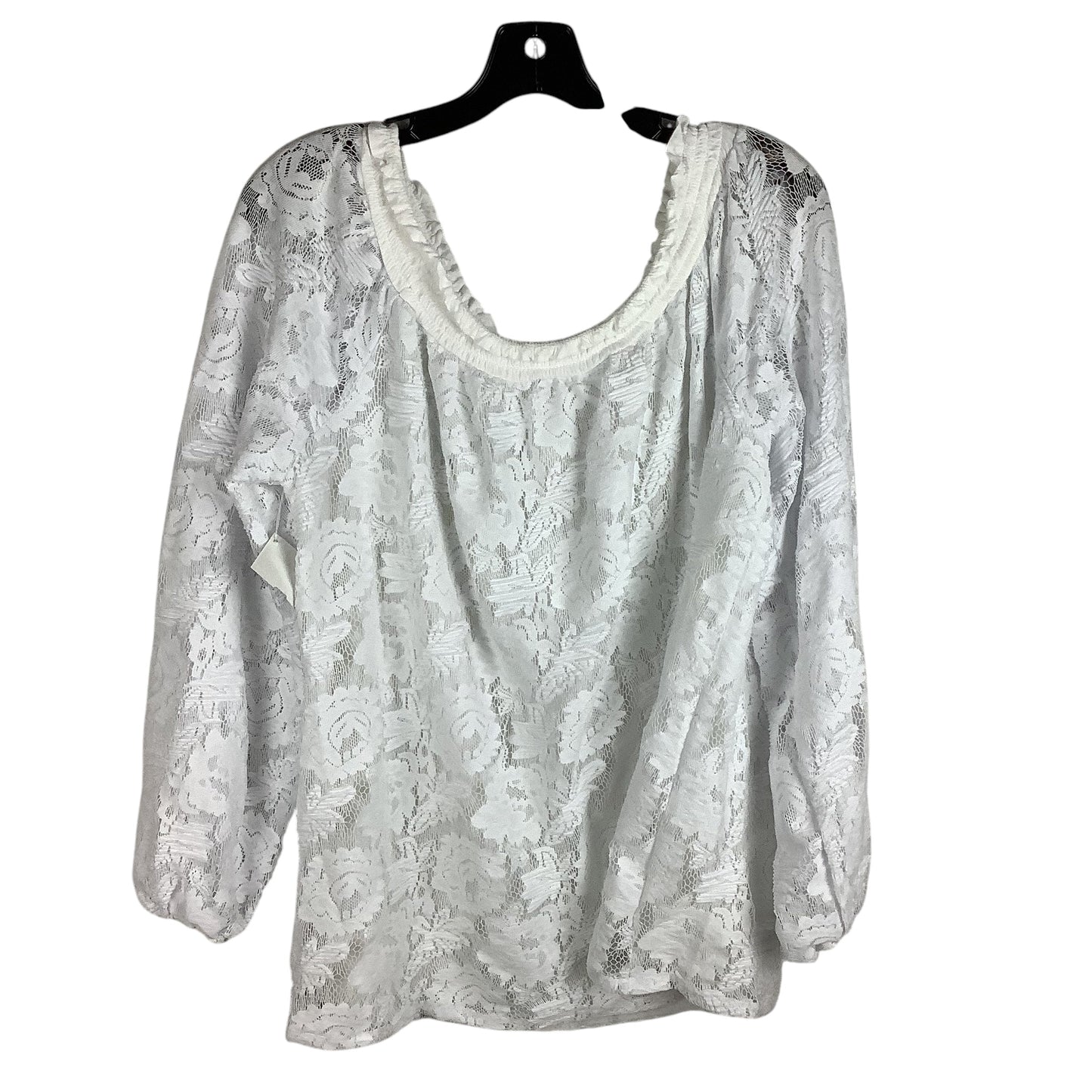 Top Long Sleeve By Cupio In White, Size: Xl