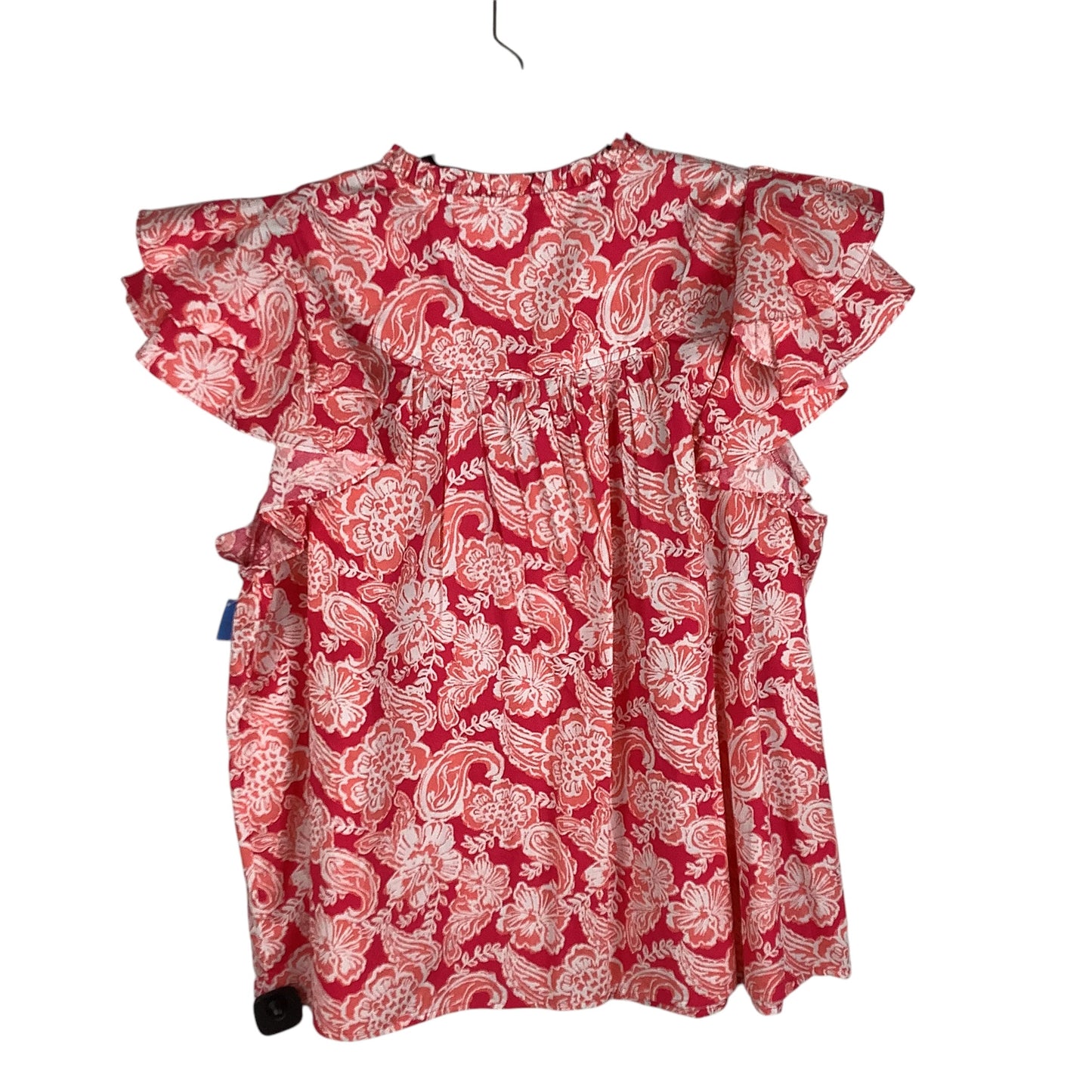 Top Short Sleeve By Crown And Ivy In Pink & White, Size: Xxl