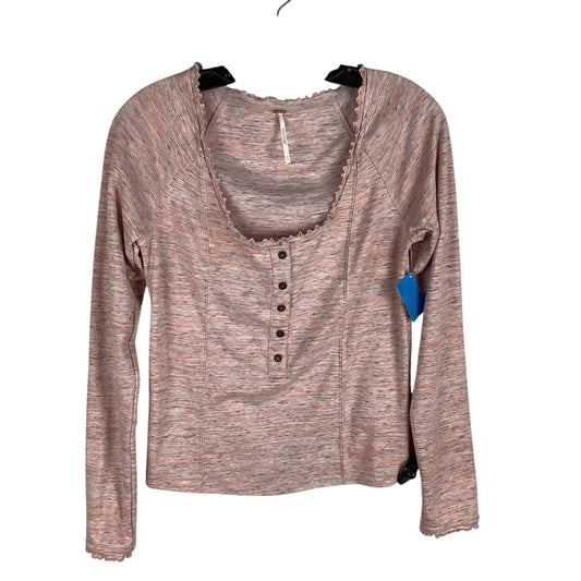 Top Long Sleeve By Free People In Orange, Size: S