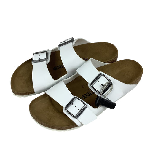 Sandals Designer By Birkenstock In White, Size: 10 (41)