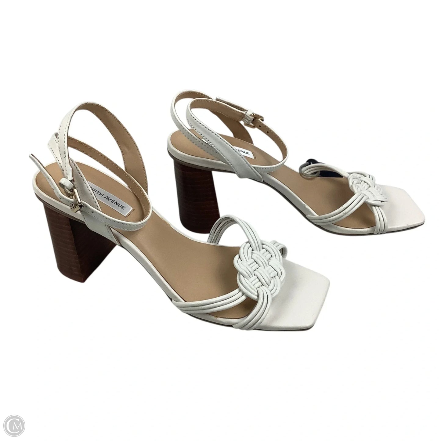 Sandals Heels Block By Saks Fifth Avenue In White, Size: 9