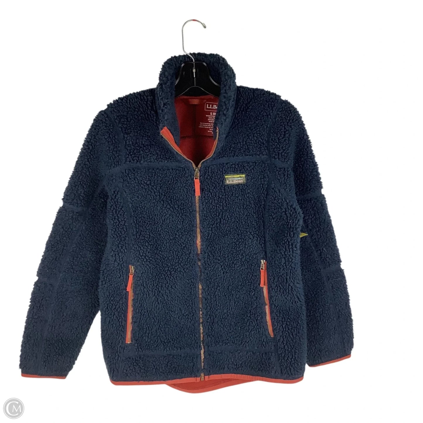Jacket Faux Fur & Sherpa By L.l. Bean In Navy, Size: S