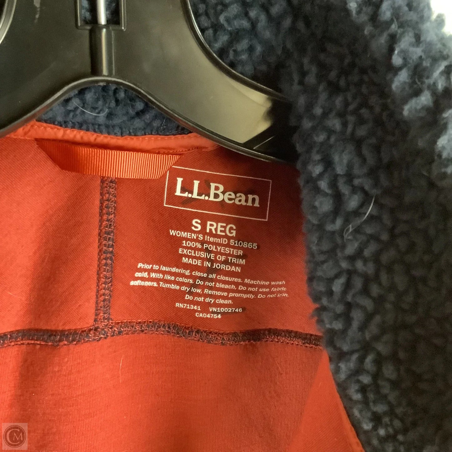 Jacket Faux Fur & Sherpa By L.l. Bean In Navy, Size: S