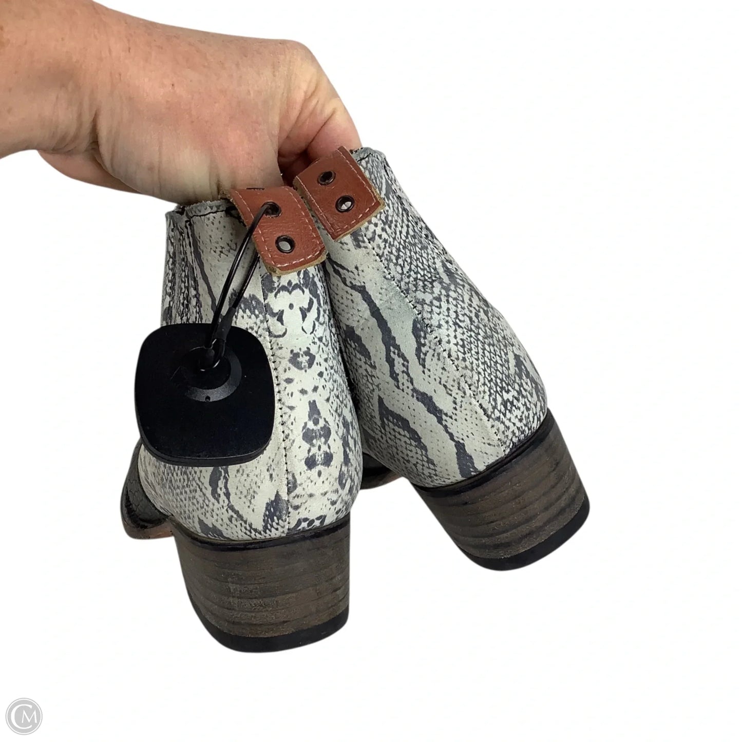 Boots Ankle Heels By Freebird In Snakeskin Print, Size: 6