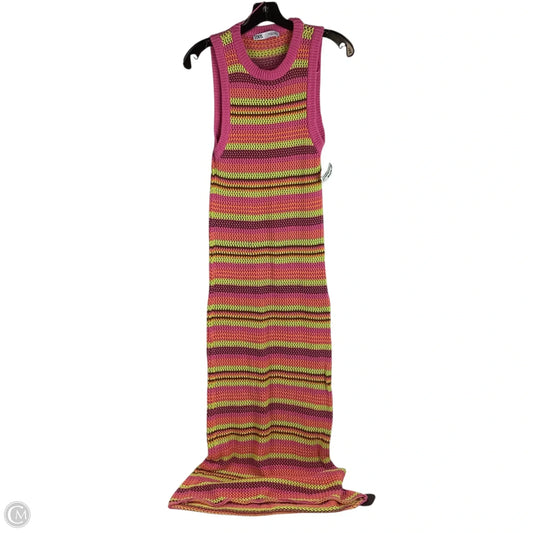 Dress Casual Maxi By Zara In Multi-colored, Size: M