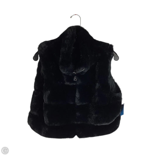 Vest Faux Fur & Sherpa By Clothes Mentor In Black, Size: L