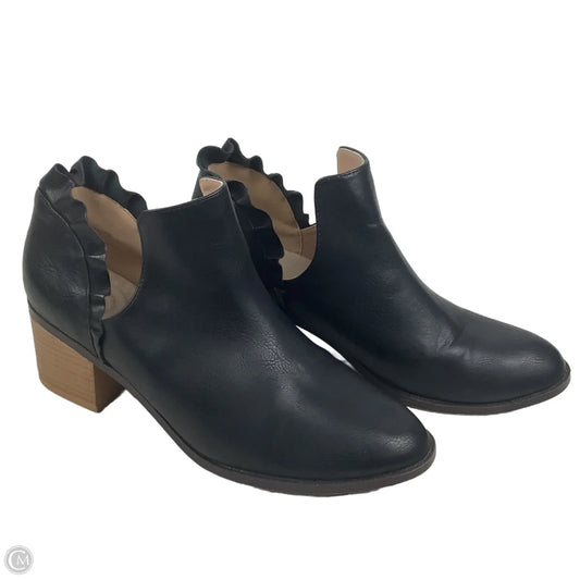 Boots Ankle Heels By Journee In Black, Size: 11
