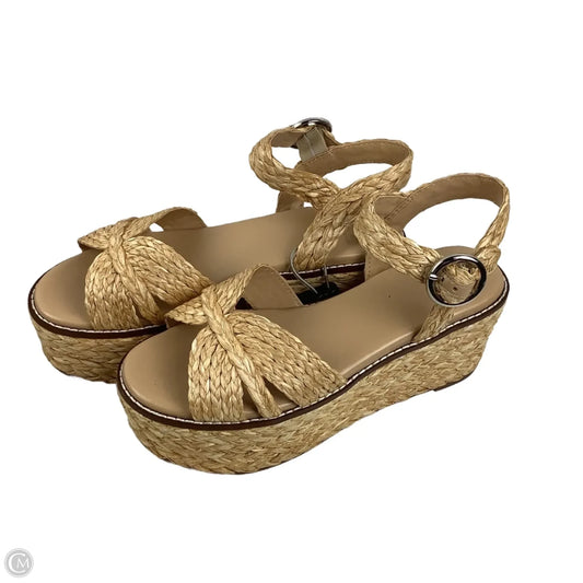 Sandals Heels Platform By Marc Fisher In Tan, Size: 8