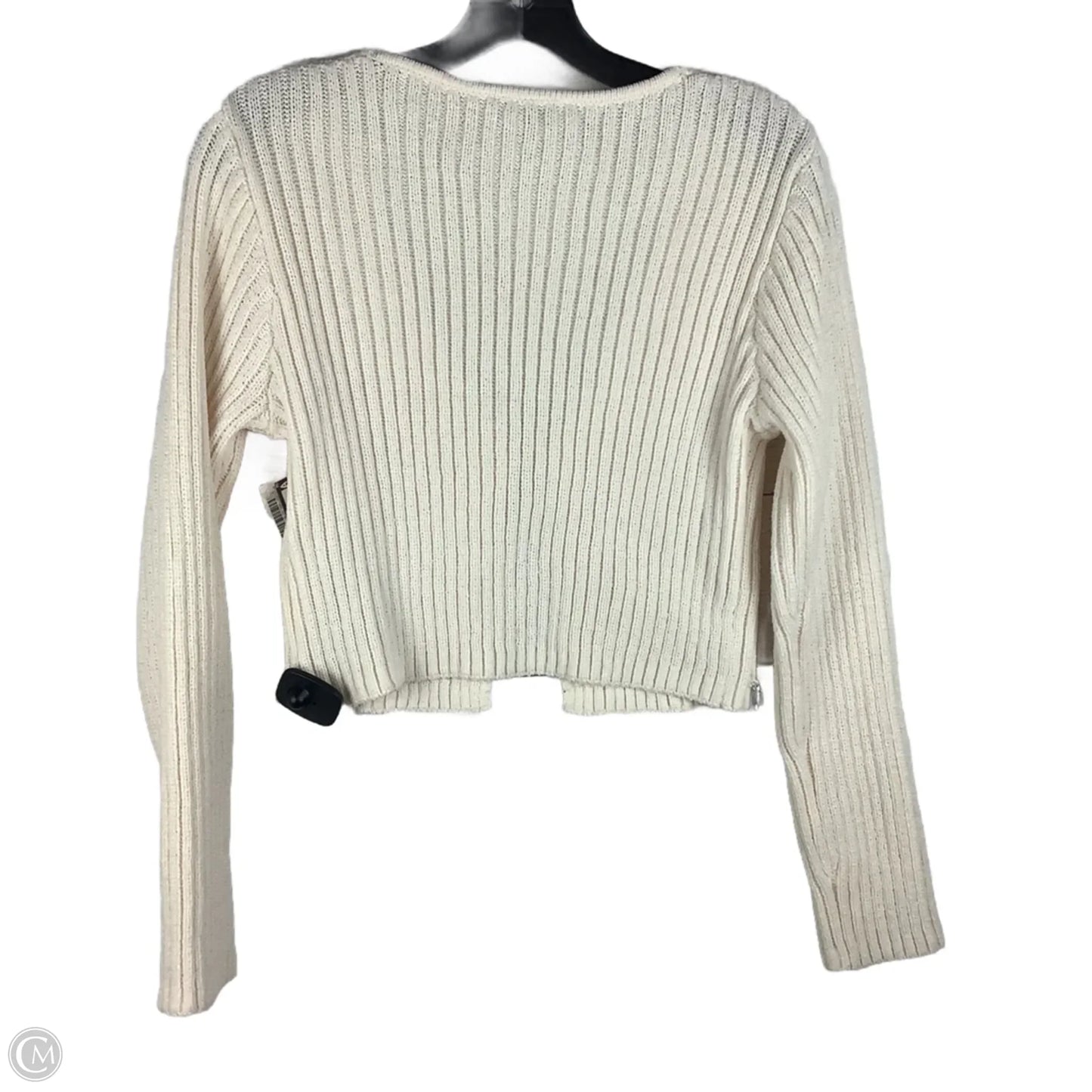 Sweater Cardigan By Zara In Cream, Size: L