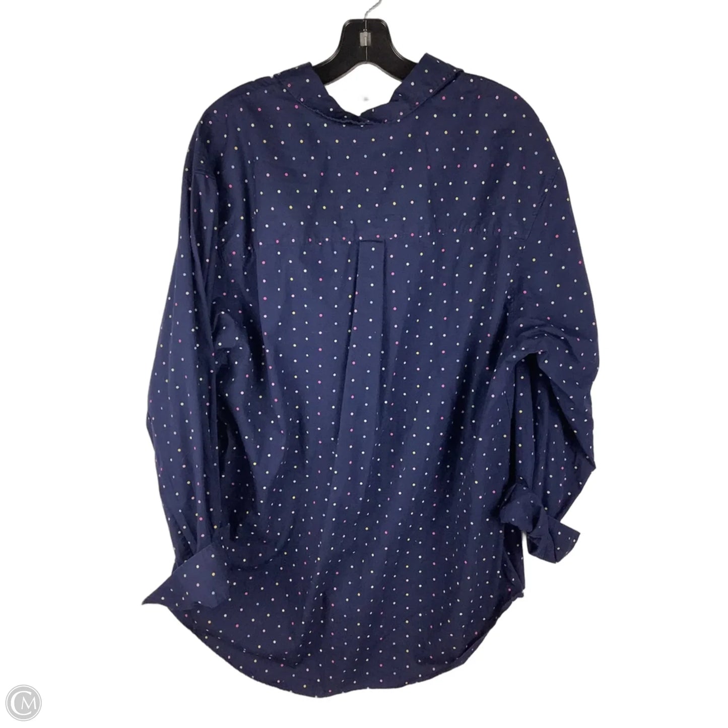 Top Long Sleeve By Gap In Polkadot Pattern, Size: M