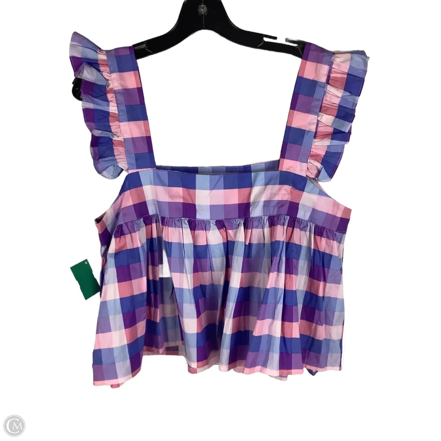 Top Sleeveless By Buddy Love In Plaid Pattern, Size: L