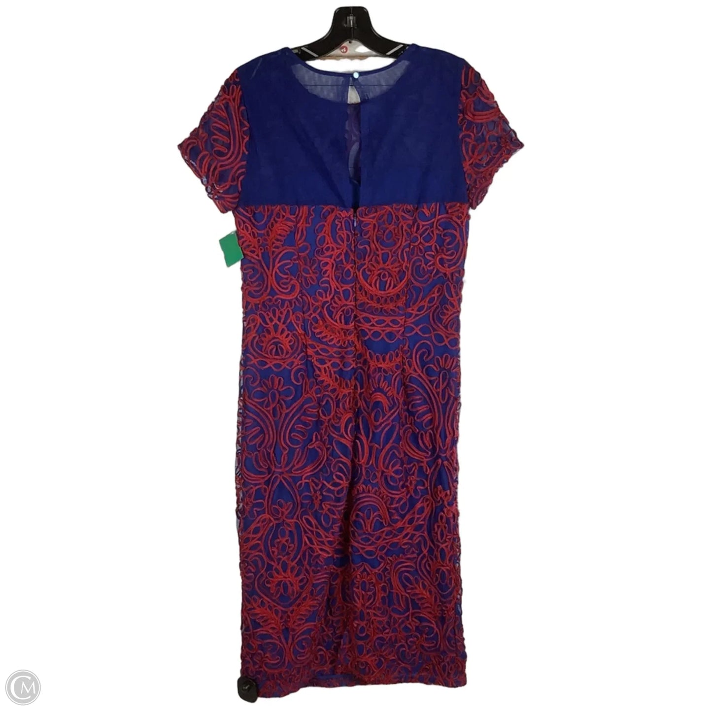 Dress Party Short By Js Collections In Blue & Red, Size: 8