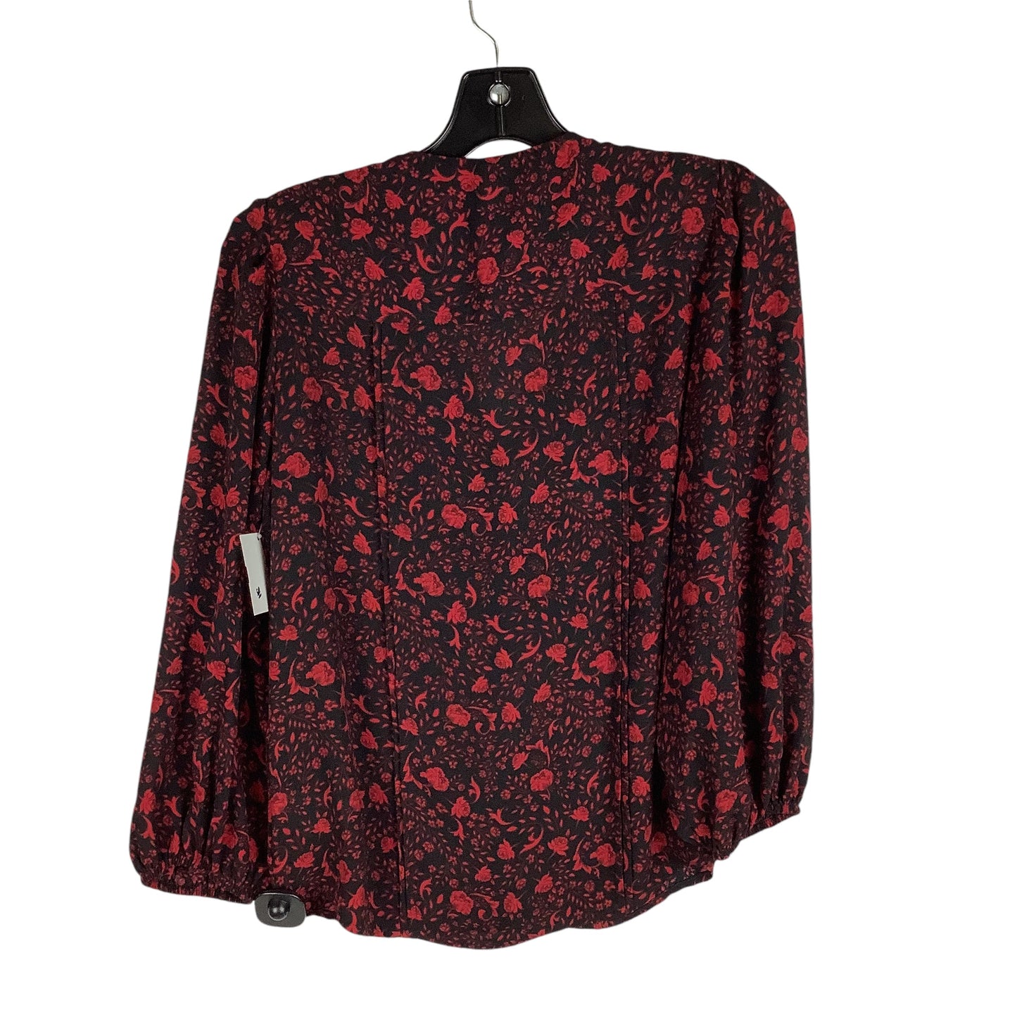 Top Long Sleeve By Express In Black & Red, Size: Xs