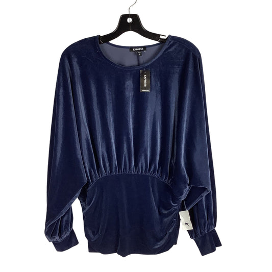 Top Long Sleeve By Express In Navy, Size: M