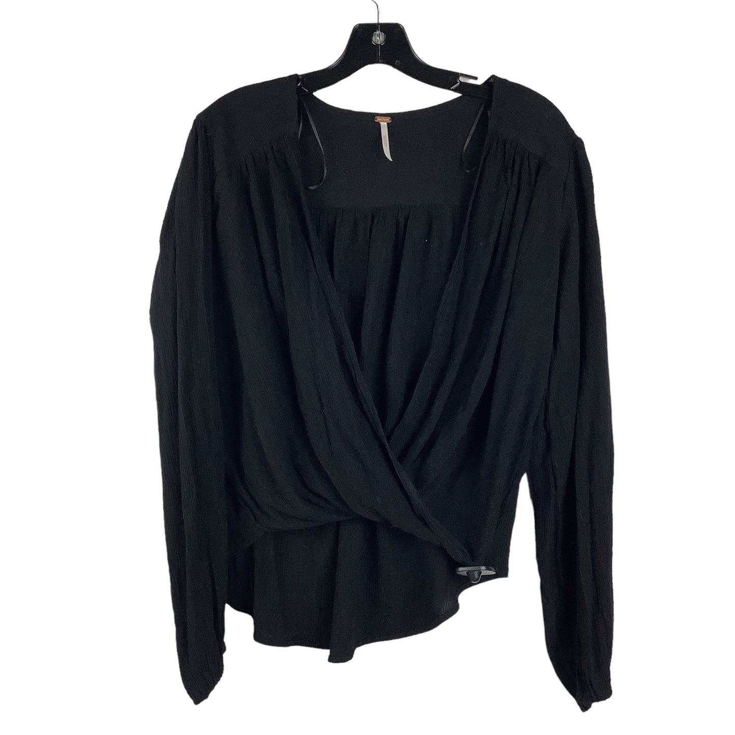 Top Long Sleeve By Free People In Black, Size: S