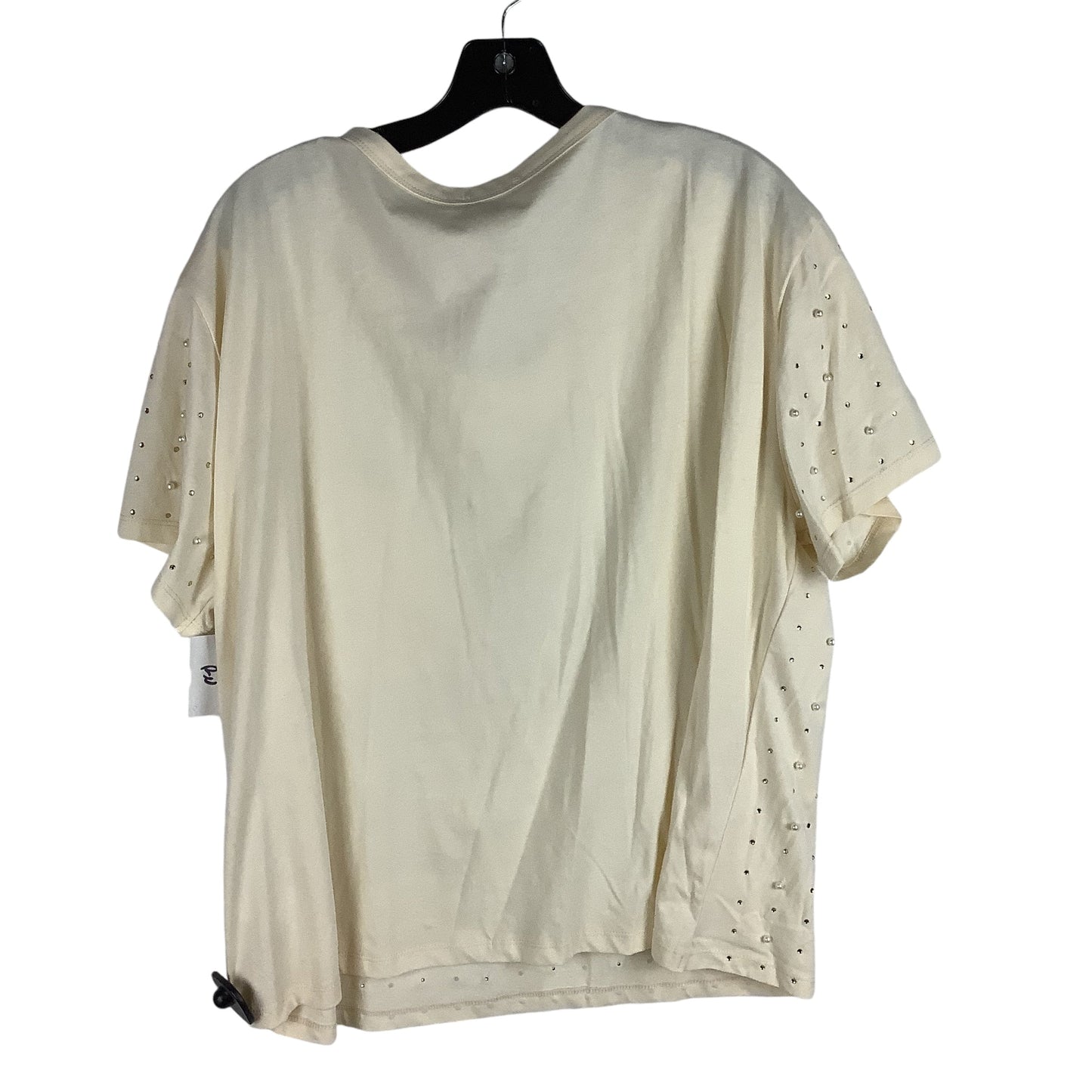 Top Short Sleeve By White Birch In Cream, Size: Xl