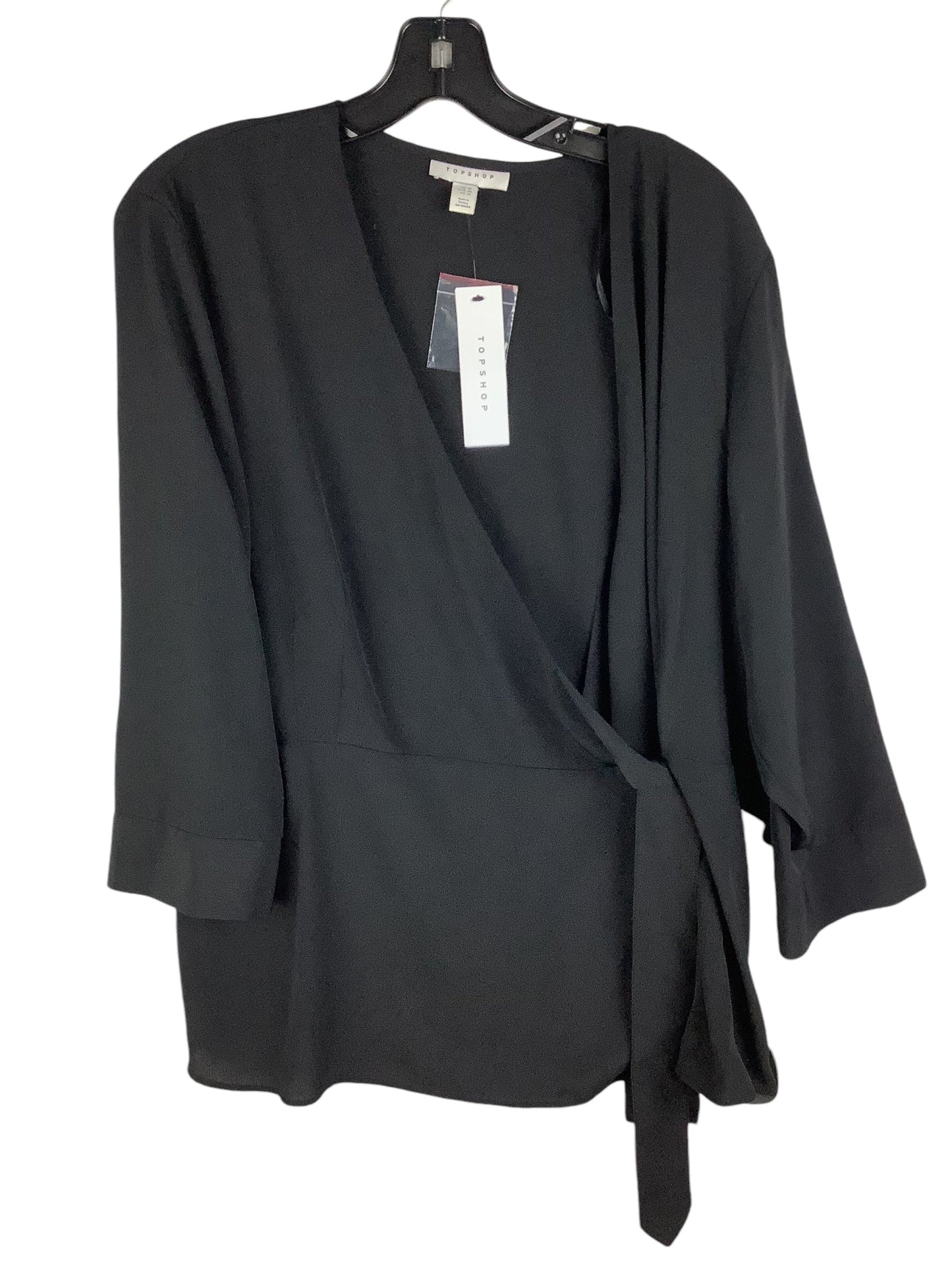 Top Long Sleeve By Top Shop In Black, Size: Xl