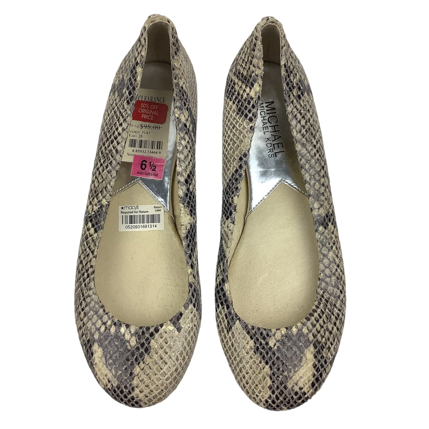 Shoes Designer By Michael By Michael Kors In Snakeskin Print, Size: 6.5